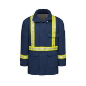 FR ComforTouch Insulated Deluxe Parka with Reflective Trim in Navy